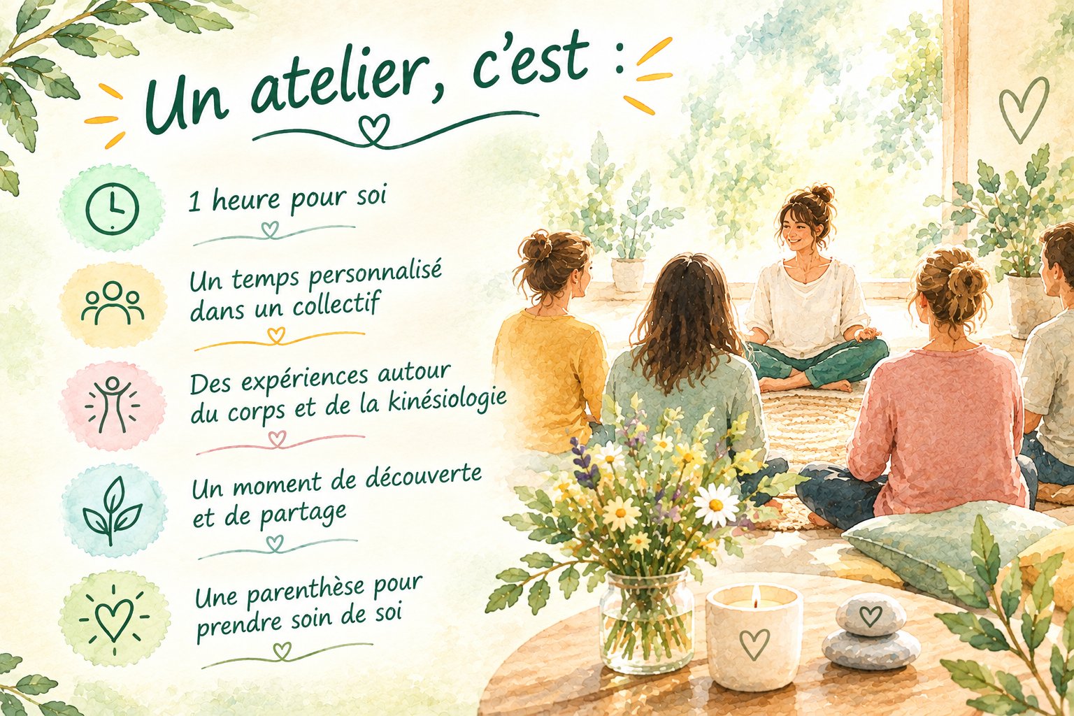 Un atelier de Kinésiologie Ludique® : 1 heure pour soi, expériences autour du corps, découverte et partage